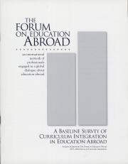 A Baseline Survey of Curriculum Integration in Education Abroad