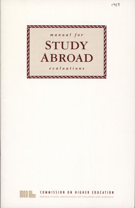 Manual for Study Abroad Evaluations