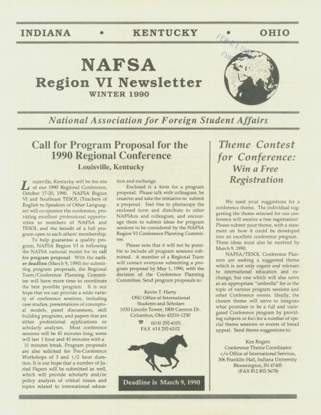 NAFSA Region IV - Winter 1990