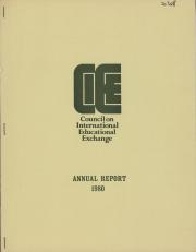 Council on International Educational Exchange (CIEE) 1980 Annual Report