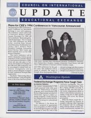 Council on International Educational Exchange Update Newsletter March 1994