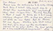 Letter from Lily Von Klemperer to Jolene Koester 