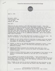 Letter from Joan Gore to William Hoffa