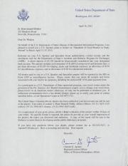 Letter from Carmen Aponte to Brian Whalen