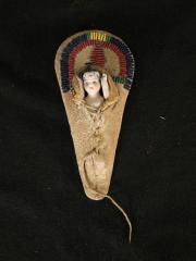 Small Toy Cradleboard with Doll, c.1890