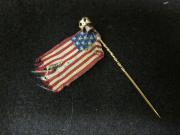 Sigma Chi fraternity pin and flag, c.1865
