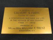 Calvert S. Foote Plaque