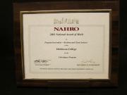 NAHRO Award plaque, 2003