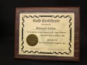 Amani Festival “Gold Certificate” plaque, 1999