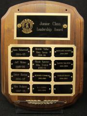 Junior Leadership Award plaque, 1994-2007