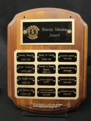 Diversity Education Award plaque, 1994-2007