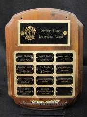 Senior Class Leadership Award plaque, 1994-2007