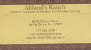 Altland's Ranch Ticket - undated