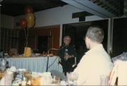 Quentin Crisp looking directly at members at the Dignity/Central PA 10th Anniversary Celebration - July 20, 1985