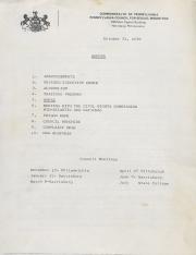 Governor's Council for Sexual Minorities Meeting Agenda and Minutes - October 31, 1978