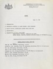 Governor's Council for Sexual Minorities Meeting Agenda and Minutes - July 7, 1980