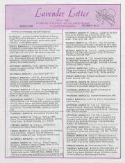 Lavender Letter (Harrisburg, PA) - March 1990