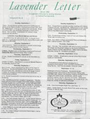 Lavender Letter (Harrisburg, PA) - September 1991