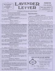 Lavender Letter (Harrisburg, PA) - March 2000