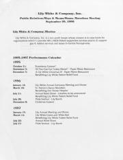 Lily White Dance Marathon Meeting Agenda - September 20, 1995