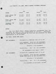Lily White & Company and Harrisburg Men's Chorus Calendar - 1994
