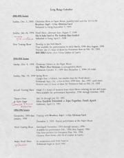 Lily White & Company Long Range Calendar - 1993 to 1996 