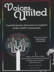 Harrisburg Gay Men's Chorus ''Voices United'' Program Postcard - July 28, 2018
