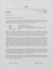 First Annual Gay and Lesbian Pride Festival of Central PA Announcement Letter - April 10, 1992