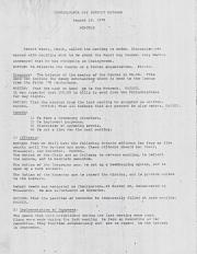 PA Rural Gay Caucus, Meeting Minutes - August 19, 1978