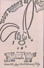 "That Rabbit's in Love" Performance Flyer - November 14 [circa 1980]