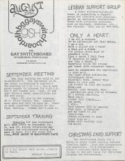 GSH Newsletter - August 1981
