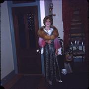 Wesley in front of Door in Blue Floral Dress - March 1976