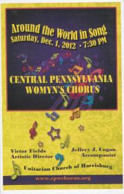 Central PA Womyn’s Chorus “Around the World in Song” Program - December 1, 2012