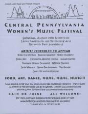 Central PA Women's Music Festival Flyer - August 19, [2006]