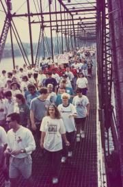 Harrisburg AIDSWalk Attendees Walking, photo 2 - circa 1992