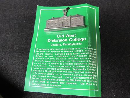Pewter West College Ornament