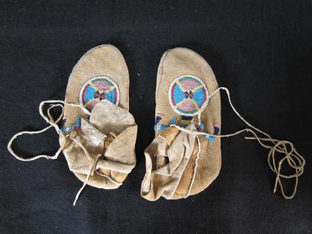 Multicolored Beaded Moccasins, c.1890