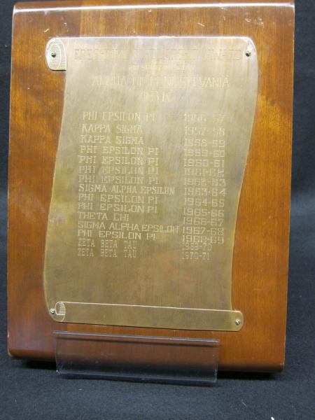 Phi Beta Kappa plaques, 1956-1971