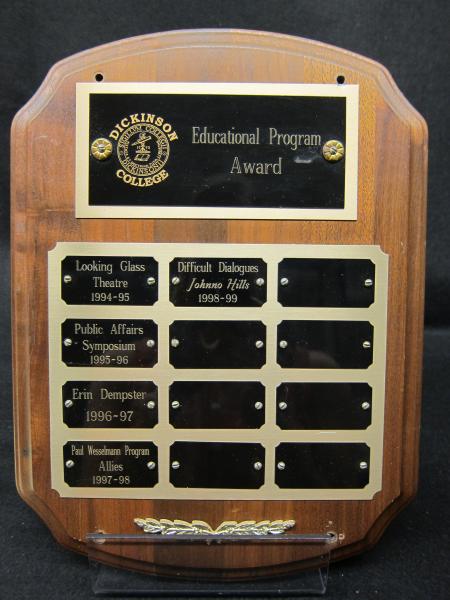 Education Program Award plaque, 1999