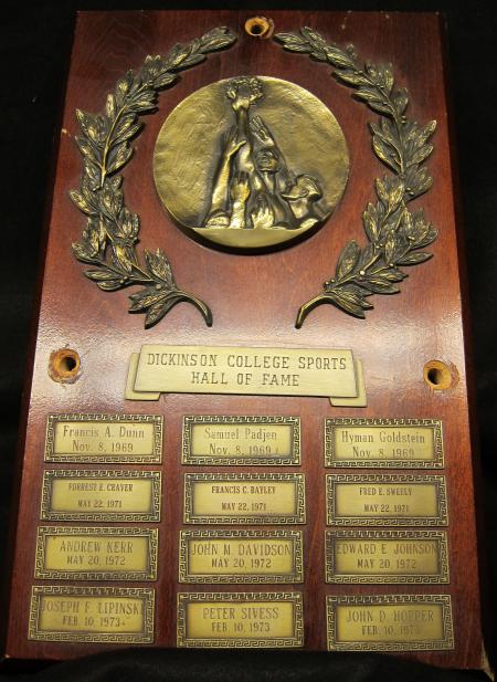 Sports Hall of Fame Plaque, 1969