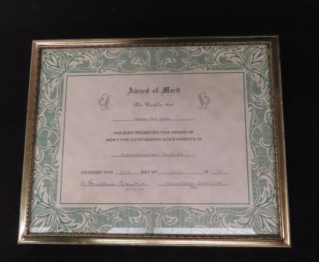 Gamma Phi Beta Philanthropic Certificate, 1984