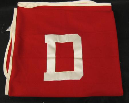 Red "D" Varsity Letter Blanket, 1960