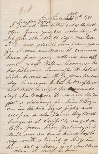 Letter from Jacob Bretz to George Bretz