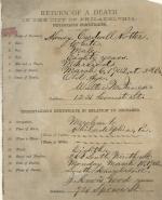 Death certificate, 1902 (Box 2, folder 17)