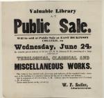 Notice of sale, 1868 (Oversized, folder 1)