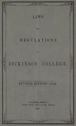 RG 1/2 - 10.1.12 The Statutes of Dickinson College, 1853