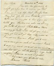 Letter, 1825 (Box 1, folder 7)