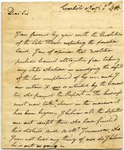 Letter, 1785 (Box 1, folder 5)