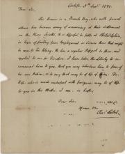 Letter, 1791 (Box 1, folder 4)