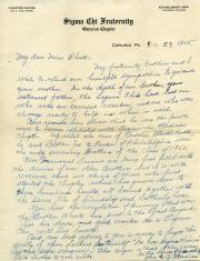 Letter from John Black, Jr. papers